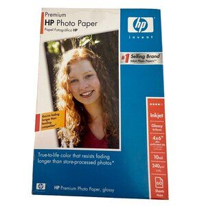 Premium HP Photo Paper Inject Glossy Card Stock 10mil 60 Sheets Print